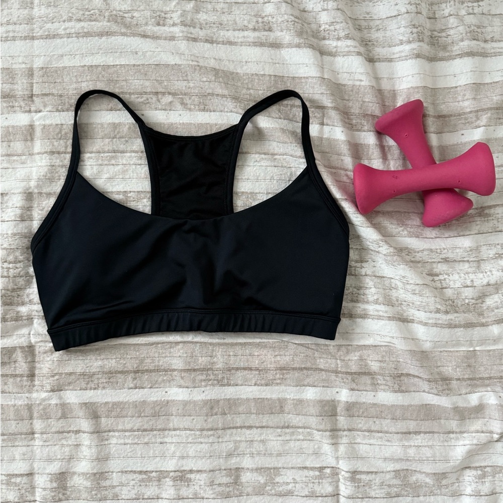💪🏻 Marika Black Embossed Tiger Print Sports Bra Medium